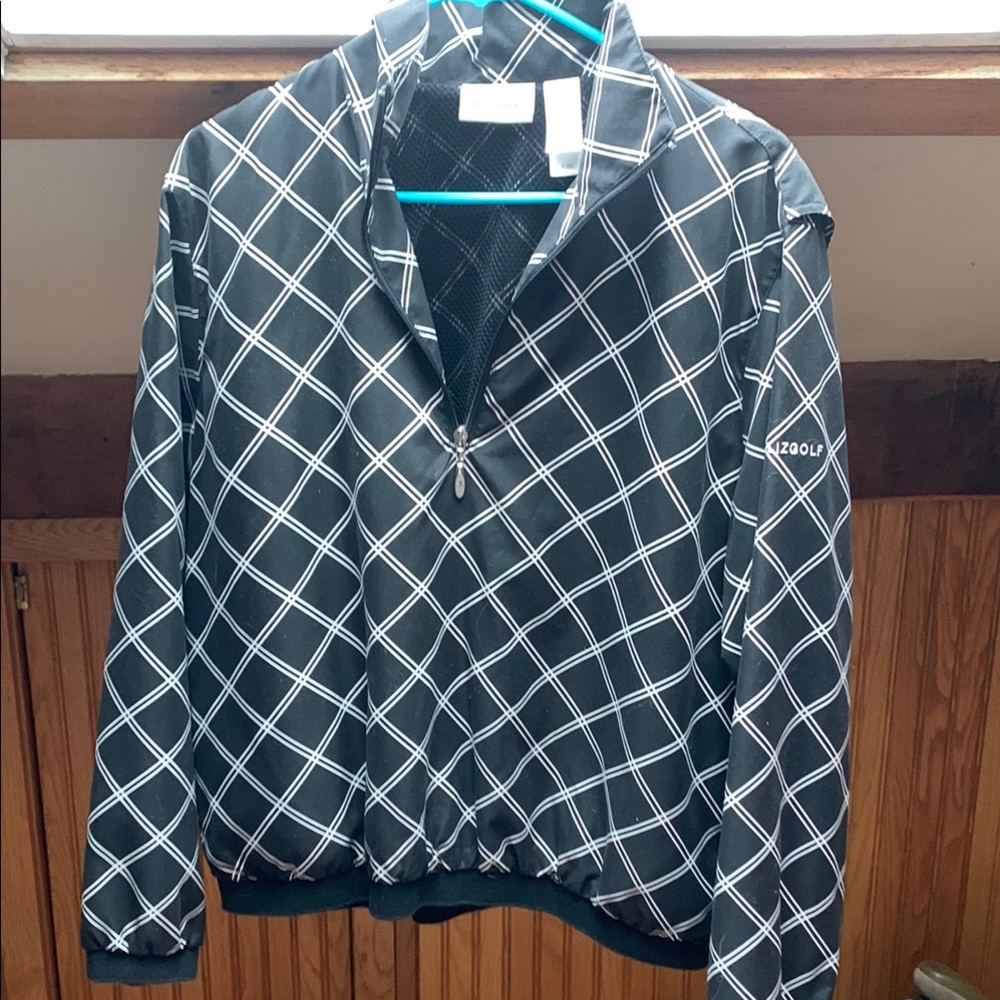 Izod Black and White Checkered Jacket